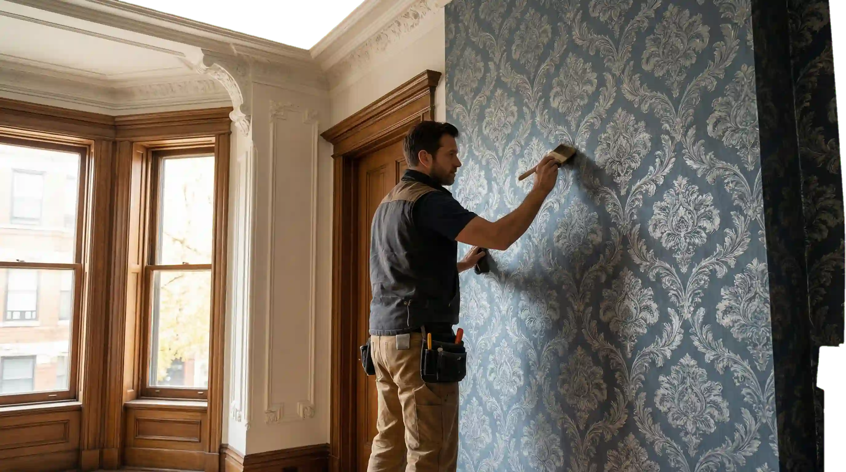 Wallpaper installation services in Quincy, Massachusetts